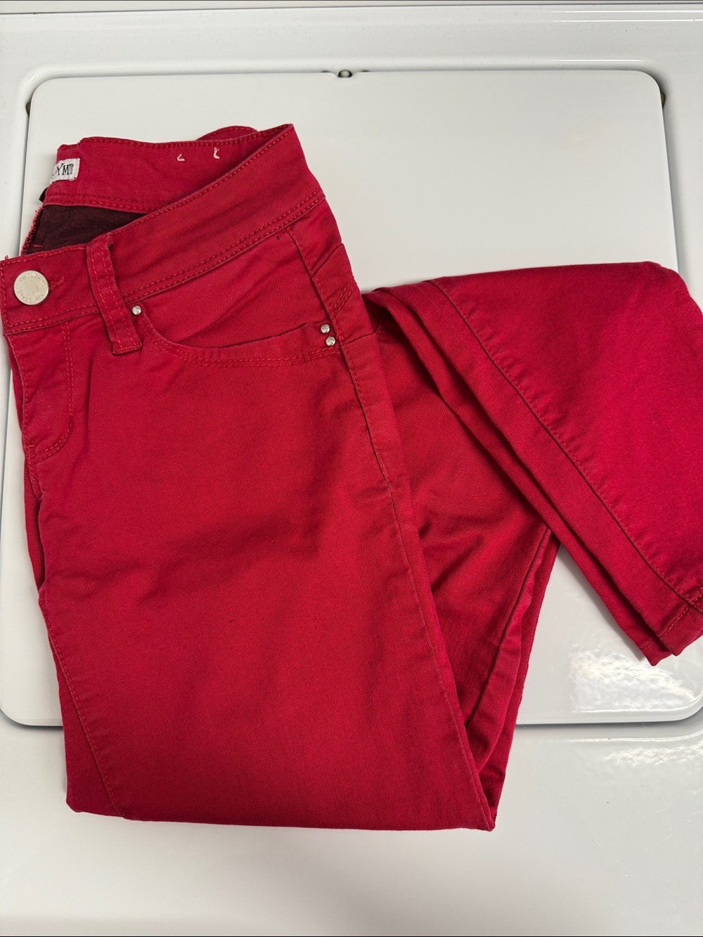 Red Skinny Jeans with Stretchy Slim Fit
